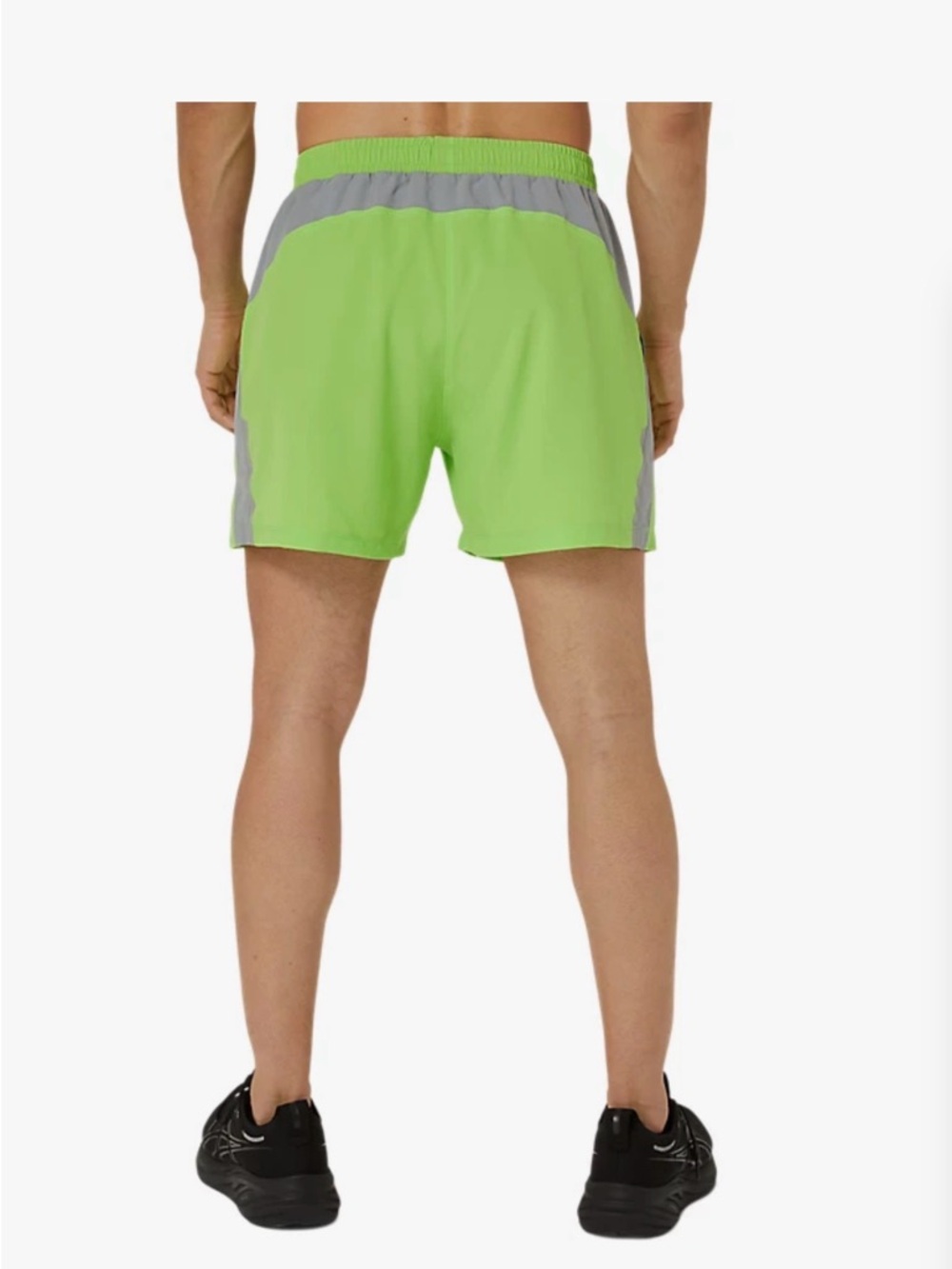 Asics Mens 5” PR Lyte Running Gym Active Shorts Neon Green size Medium NWT$32 - Picture 3 of 9